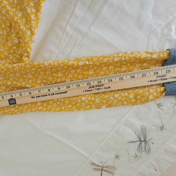St Johns Bay Yellow Floral Womens Long Sleeve Shirt Size L NWT - Picture 14 of 15